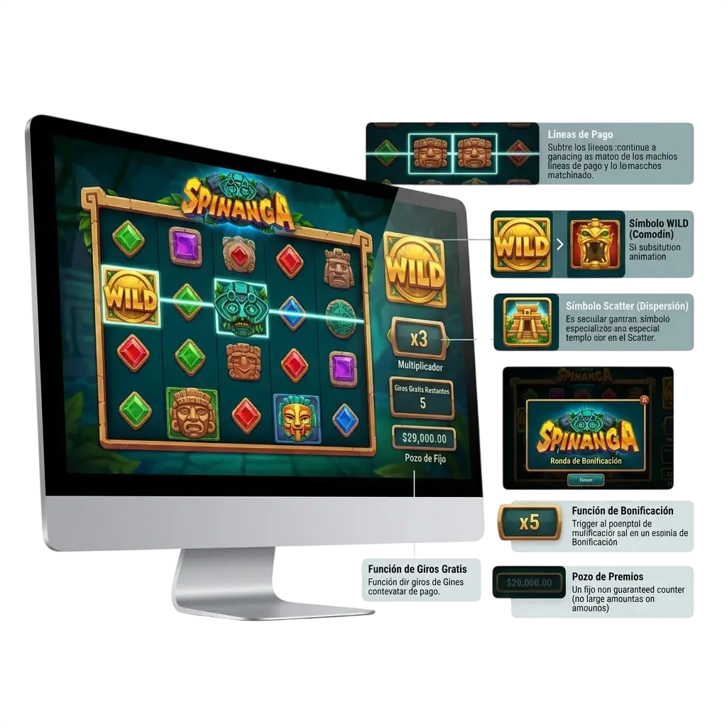Tragaperras en Spinanga — carretes, símbolos y mecánicas de juego