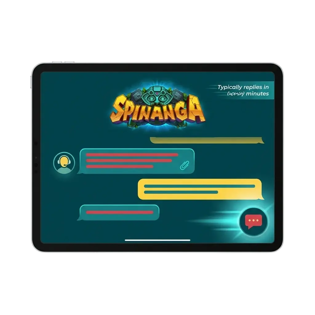 Agente de chat en vivo de Spinanga atendiendo una consulta