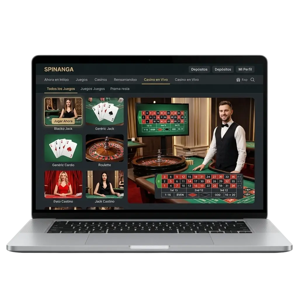 Crupier en vivo en el casino de Spinanga