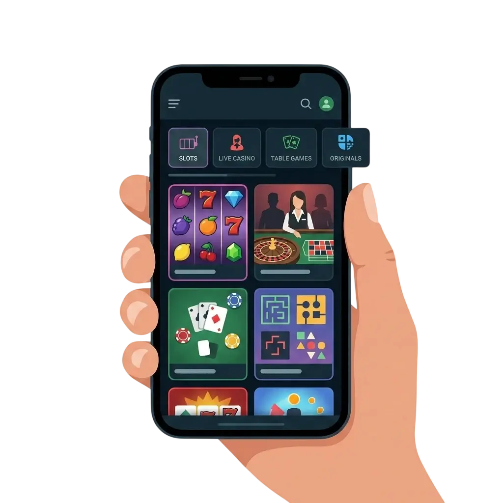 Casino móvil Spinanga con slots y juegos en vivo